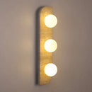Axyaa Yellow Travertine Stone Wall Lamp with LED Sconce
