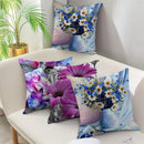Axyaa Floral Cushion Cover - Sunflower Rose Dandelion Decorative Pillowcase
