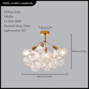 Axyaa Glass Ball Ceiling Chandelier for Modern Room Decor