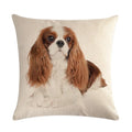 Axyaa Pug Pet Dog Pattern Cotton Linen Throw Pillow Cover for Home Decor