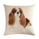 Axyaa Pug Pet Dog Pattern Cotton Linen Throw Pillow Cover for Home Decor