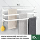 Axyaa Wall-mounted Triple-layer Towel Holder for Bathroom Storage