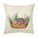 Axyaa Succulents Cactus Cushion Cover - Modern Home Decor Pillowcase