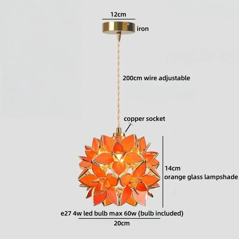 Axyaa Clear Glass LED Pendant Lights Modern Minimalist Hanging Lamp