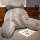 Axyaa Fluffy Striped Cartoon Waist Sofa Pillow for Reading and Bed Support
