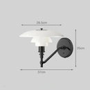 LED Wall Lamp by Axyaa: Danish Design, Nordic Home Decor, Glass Shade, Replaceable Bulb, Bedroom Lighting.