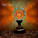 Axyaa Vintage Turkish Mosaic Table Lamp Handcrafted Art Deco Bedside Night Light