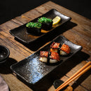 Axyaa Japanese Cuisine Sushi Plate, Ceramic Restaurant Long Platter Dessert Plate