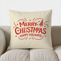 Axyaa Santa Claus Plaid Holly Pillow Cover - Sofa Bedroom Car Cushion Cover