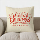 Axyaa Santa Claus Plaid Holly Pillow Cover - Sofa Bedroom Car Cushion Cover