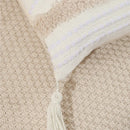 Axyaa Beige Cotton Tufted Woven Moroccan Cushion Cover 50x50cm