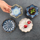 Axya Ceramic Hot Sauce Dish Set - Small Kitchen Porcelain Saucers for Condiments