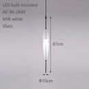 Axyaa Lake Blue Gradient Glass Pendant LED Chandelier for Home Decor