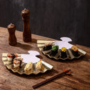 Axyaa Sushi Ceramic Plate Set | Premium Restaurant Tableware for Sashimi & Salad