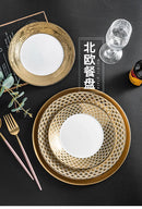 Axyaa Ceramic Plate Set - Elegant European Design for Dining & Serving
