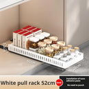 Axyaa Pot Lid Storage Rack: Under Cabinet Sliding Organizer for Pots, Pans, and Dishes