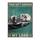 Axyaa Funny Butt Napkins Poster for Home Hotel Cafe Decor