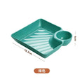 Axyaa Japanese Serving Plates with Divided Sections for Dipping Sauces