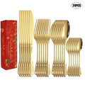 Axyaa 24pcs High-End Stainless Steel Tableware Set for Home, Hotel, Party, Christmas Gift
