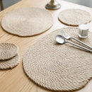 Axya Linen Woven Heat Insulation Pad Set - Household Table Mat Coaster