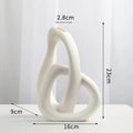 Ceramic Geo Cross Vase for Home Decor - Axyaa