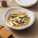 Axyaa Rock Pattern Ceramic Salad Bowl Set - Double-Layer Thick Soup & Pasta Bowls
