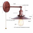 Axyaa Antique Plug In LED Wall Lights Vintage Industrial Lamparas
