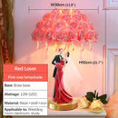 Axyaa Rose Table Lamp for Wedding Decor and Bedside Lighting