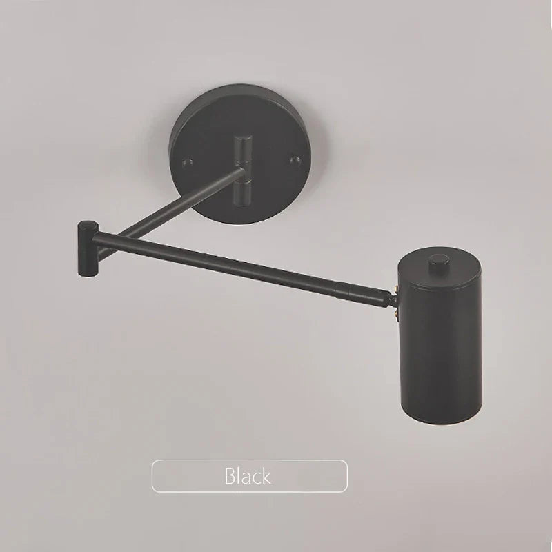 Axyaa Adjustable Swing Arm Wall Sconce with 5W Reading Light