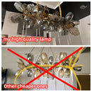 Axyaa Glass Shades LED Chandelier Metal Art Chain Hanging Lamp Fixtures