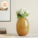 Axyaa Imitation Jade Glass Vase for Flowers Arrangement and Room Decoration