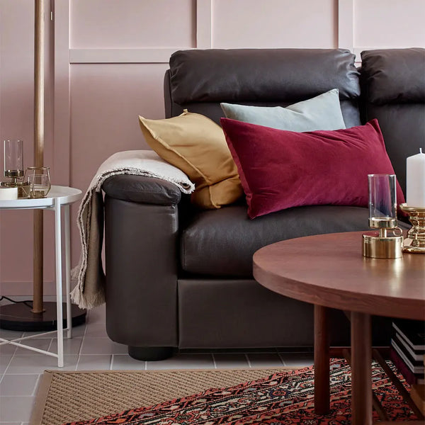 Super Cozy Burgundy Velvet Throw Pillow Cover for Luxe Home Decor by Axyaa