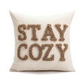 Axyaa Christmas Snowflakes Red Checked Tree Pillow Cover Home Decoration