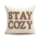 Axyaa Christmas Snowflakes Red Checked Tree Pillow Cover Home Decoration