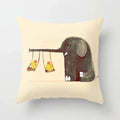 Axyaa Cartoon Animal Pillowcase: Office Car Seat Decor, Sofa Bedroom Cute Pillowcase