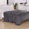 Axyaa Velvet Plush Fleece Blanket - Solid Color Velour Design