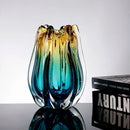 Axyaa Gradient Glazed Vase, Modern Dried Flower Arrangement, Artistic Home Decor
