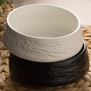 Axyaa Stone Patterned Ceramic Dessert Soup Noodle Bowl Set - Restaurant Tableware