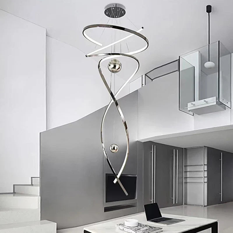 Axyaa Staircase Chandeliers LED Pendant Light Lamps for Modern Home Decor