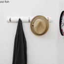 Axya Bamboo Wall Shelf Coat Hook Key Hanger Storage Rack Towel Holder