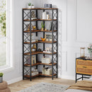 Tribesigns 7-Shelf Corner Bookshelf by Axyaa - Modern 7-Tier Corner Storage Display