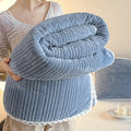 Axyaa Knitting Velvet Throw Blanket: Lightweight, Warm, All Season Solid Color Plaid