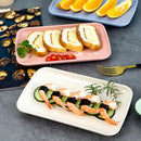 Axyaa Wheat Straw Melamine Rectangular Plate Set for Healthy Dining