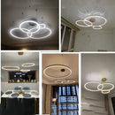 Axya Dimmable 5-Ring LED Pendant Lights for Modern Home Decor