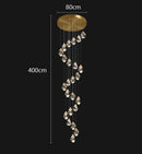 Axyaa Modern Crystal Chandelier, Stair Pendant Lamp, Living Room Pendant Lights