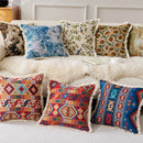 Axyaa Retro Cotton & Linen Throw Pillowcase 45x45 - Yarn-Dyed Jacquard Cover