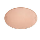 Axyaa Oval Leather Placemat 10PCS - Orange Waterproof Dining Table Mat Home Kitchen