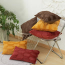 Axyaa Geometric 3D Chain Pattern Pillow Cover in Yellow Red White