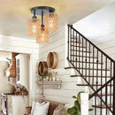 Axyaa Retro Bohemian Tropical E27 Chandelier Pendant Light for Living Room Bedroom Kitchen Hallway.