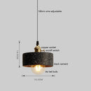 Axyaa Nordic Cement LED Pendant Light with Copper Socket, Adjustable Wire - 180cm